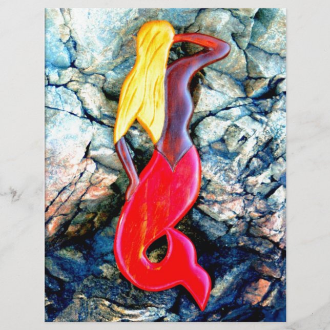 blonde mermaid in red (Front)
