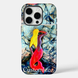 blonde mermaid in red iPhone 16 pro case