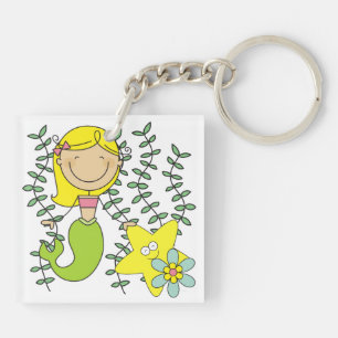 Blonde Mermaid Key Ring