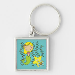 Blonde Mermaid Key Ring