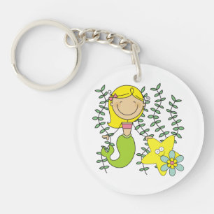 Blonde Mermaid Key Ring