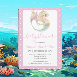 Blonde Mermaid Party Baby Shower. Under The Sea.
