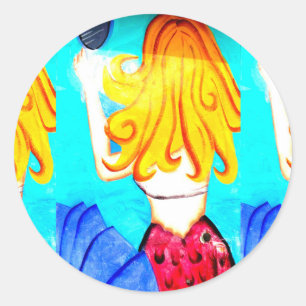 blonde mermaid sticker