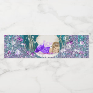 Blonde Mermaid Water Bottle Labels