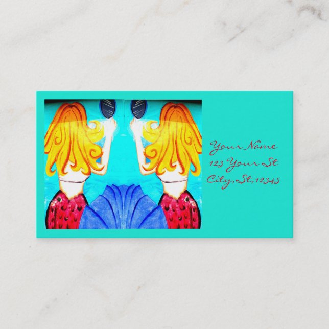 Blonde mermaids business card (Front)
