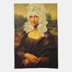 Blonde Mona Lisa Tea Towel