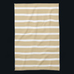 Blonde Neutral Stripes Tea Towel<br><div class="desc">Horizontal stripe patterns in a warm neutral colour palette.</div>