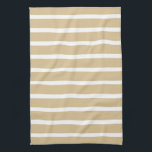 Blonde Neutral Stripes Tea Towel<br><div class="desc">Horizontal stripe patterns in a warm neutral colour palette.</div>