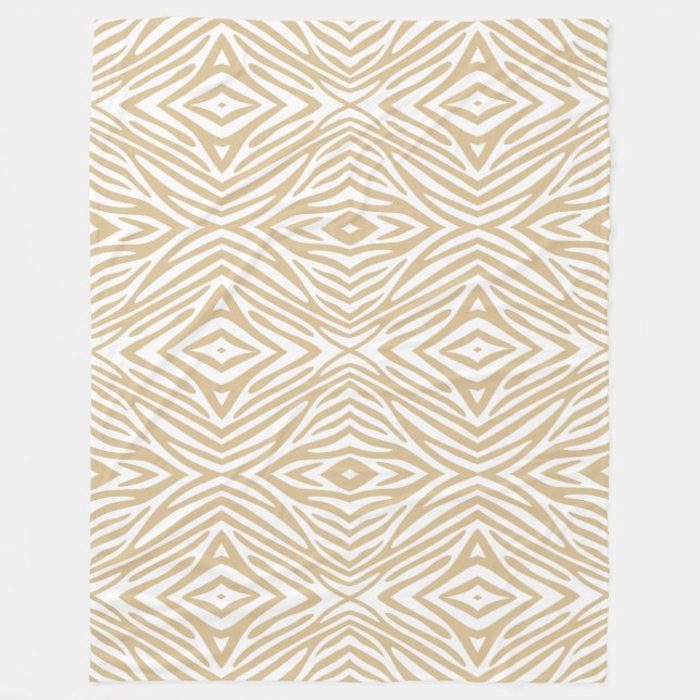 Blonde Neutral Zebra Fleece Blanket (Front)
