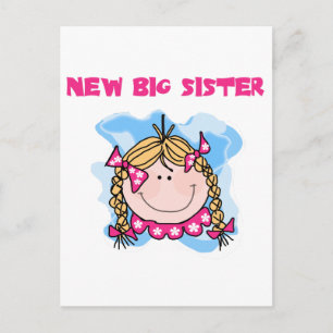 Blonde New Big Sister Tshirts and Gifts Postcard