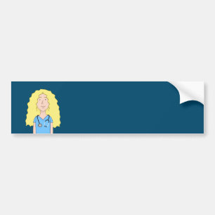 Blonde Nurse Bumper Sticker