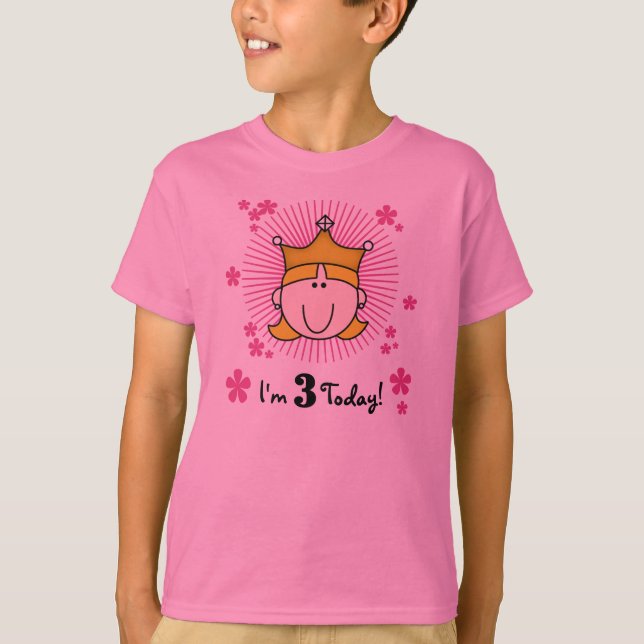 Blonde Princess 3rd Birthday T-Shirt (Front)