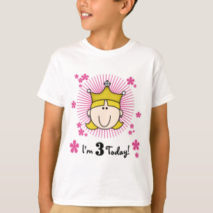 Blonde Princess 3rd Birthday Tshirts & Gifts