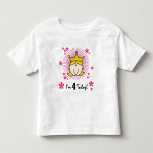 Blonde Princess 4th Birthday Tshirts and Gifts