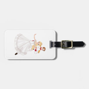 Blonde Princess and Charming Prince Fairytale Luggage Tag