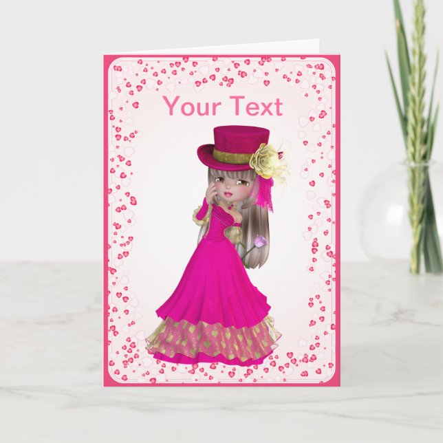 Blonde Princess Greeting Card (Front)