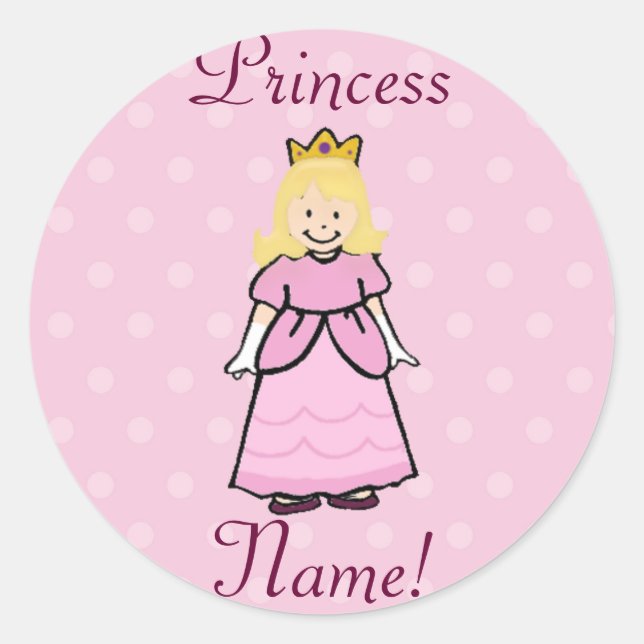 Blonde Princess Stickers (Front)