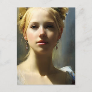 Blonde Renaissance Goddess Postcard