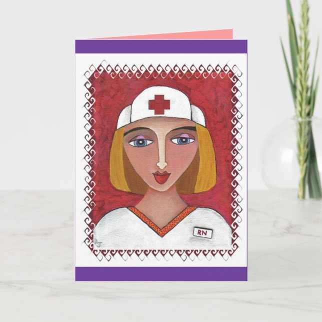 Blonde RN - thank you notes for nurses (Front)