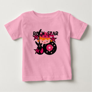 Blonde Rock Star Girl Baby T-Shirt