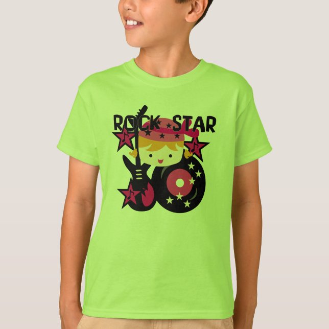 Blonde Rock Star Girl T-Shirt (Front)