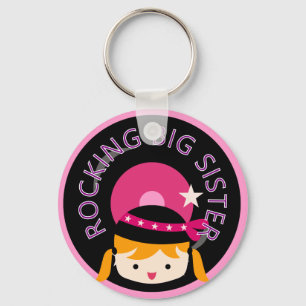 Blonde Rocking Big Sister Key Ring