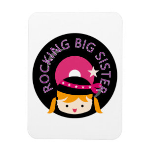 Blonde Rocking Big Sister Magnet
