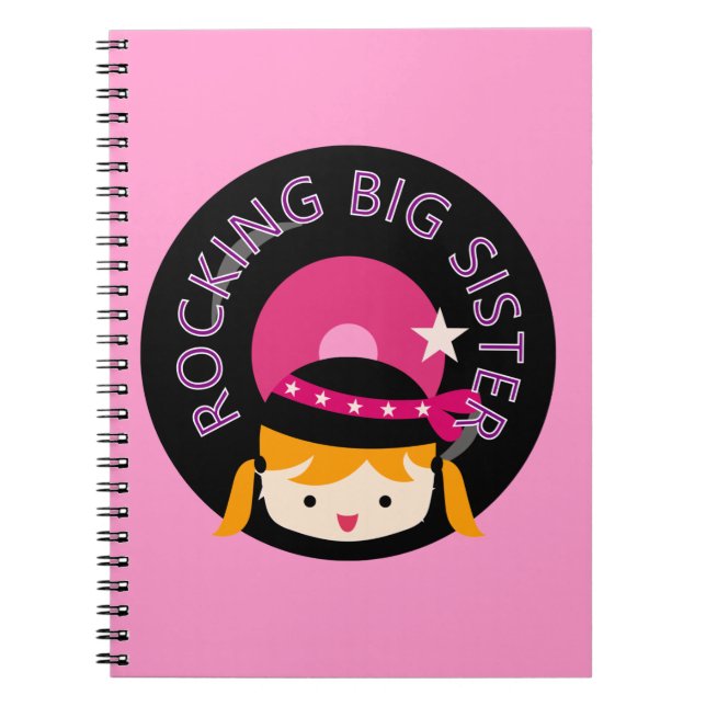 Blonde Rocking Big Sister Notebook (Front)