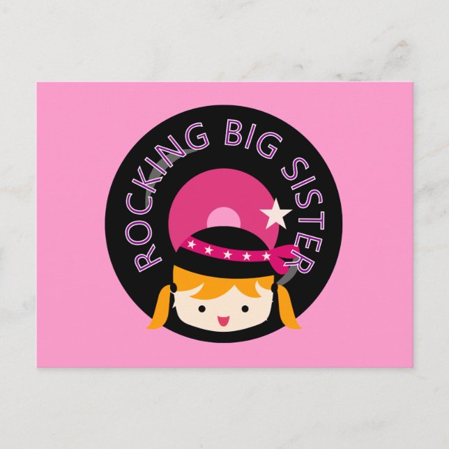 Blonde Rocking Big Sister Postcard (Front)