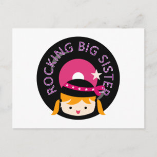 Blonde Rocking Big Sister Postcard