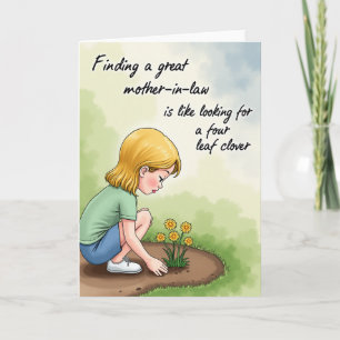 Blonde Searching Mother In Law Card