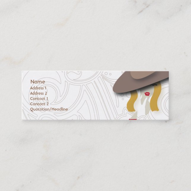 Blonde - Skinny Mini Business Card (Front)