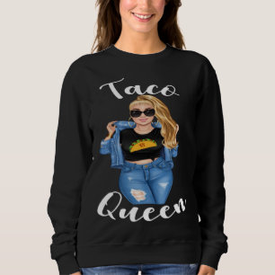 Blonde Taco Queen Cinco De Mayo 5  Womens Women Sweatshirt