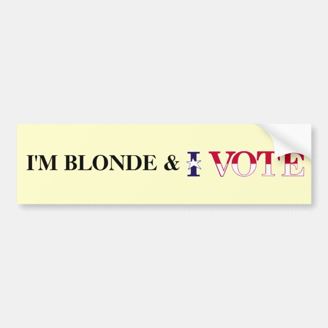 Blonde Vote Bumper Sticker (Front)