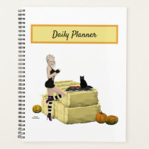 Blonde Witch Pin Up Girl Daily Planner
