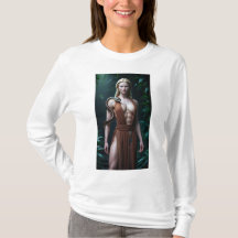 Blonde Woman with a Snake on a Jungle Sweatshirt