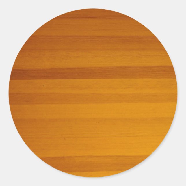 blonde wood grain pattern classic round sticker (Front)