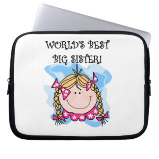 Blonde World's Best Big Sister Gifts Laptop Sleeve