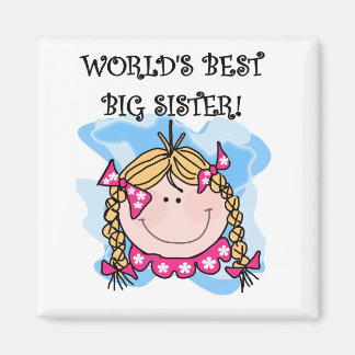 Blonde World's Best Big Sister Tshirts and Gifts Magnet