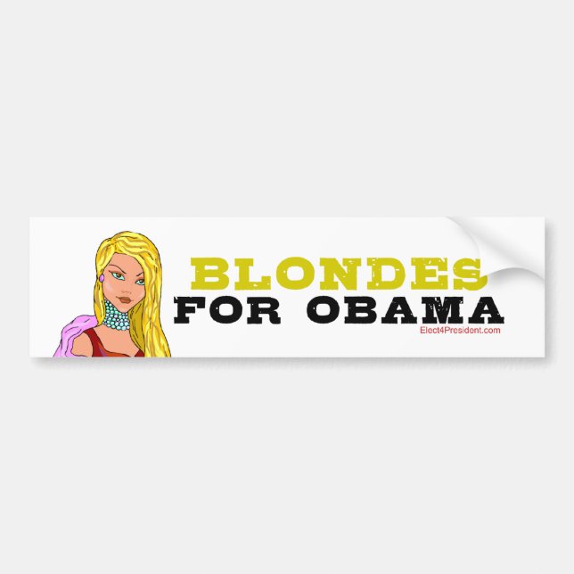 Blondes for Obama Bumper Sticker (Front)