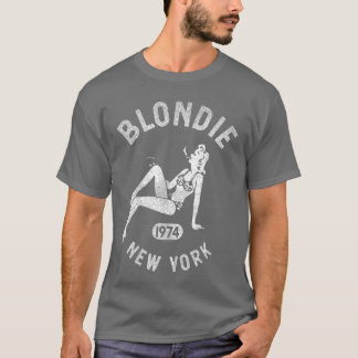 Blondie 1974 New York Pin Up Girl Vintage Band gir T-Shirt