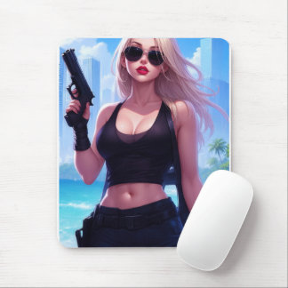 Blondie Bangs Back Mouse Pad