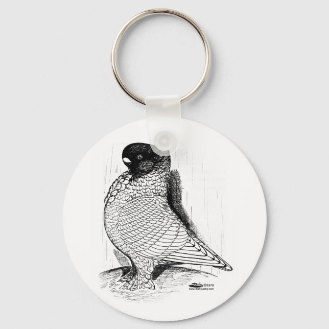 Blondinette Pigeon Laced 1978 Key Ring (Front)