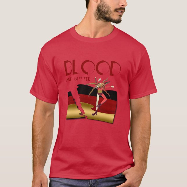 blood and glitter red lord of the lost eurovision T-Shirt (Front)