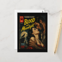 Blood and Moonlight Werewolf and Woman Book Cover