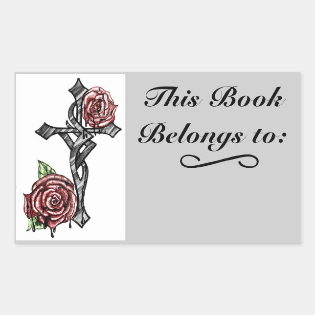 Blood and Roses Book Plate Tag (Front)