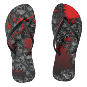 Blood and skulls series #1 jandals