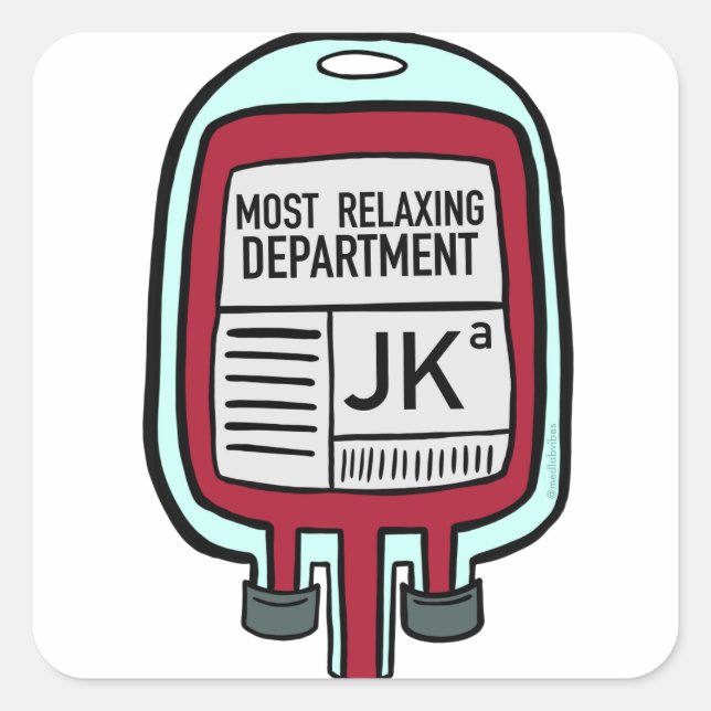 Blood Bank Most Calming Sticker (Front)