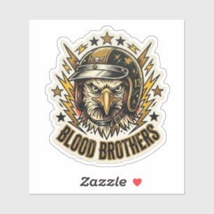 Blood Brothers Biker Eagle Helmet Sticker