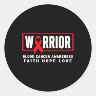 Blood Cancer Awareness  - Blood Cancer Warrior  Classic Round Sticker